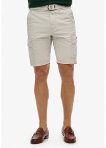 Superdry Herren Cargoshorts "SD-HEAVY CARGO SHORT", grau, casual, Gr. 32, unifarben, Web, Obermaterial: 100% Baumwolle, Hosen