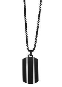 Adelia´s ADELIA ́S Damen Kette mit Anhänger "Neuheit 2025 - Unisex Edelstahl Halskette mit Anhänger", unbekannt, Edelstahlschwarz, silberfarbig, Edelstahl,