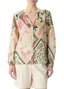 comma, COMMA Damen Langarmbluse, lila, casual, Gr. 40, bedruckt, Obermaterial: 82% Viskose, 18% Polyamid, Blusen, mit All-Over Print