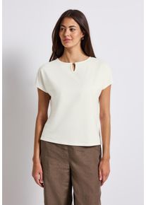 Street One Damen T-Shirt, weiß, casual, Gr. 36, unifarben, Stoff, 95% Viskose, 5% Elasthan, Shirts, aus softer Viskose