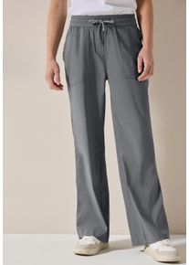 Cecil Damen Culotte, grau, casual, Gr. XXL, unifarben, Web, Stoff, 65% Baumwolle, 32% Polyester, 3% Elasthan, Hosen, High Waist
