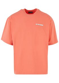 2Y STUDIOS Herren T-Shirt "2Y Studios Herren 2Y Good Vibes Only Oversize Tee", orange, casual, Gr. L, bedruckt, 100% Baumwolle, Shirts