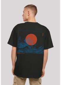 F4NT4STIC Herren T-Shirt "Kanagawa Welle Japan", schwarz, casual, Gr. XXL, Obermaterial: 100% Baumwolle, Shirts, Print