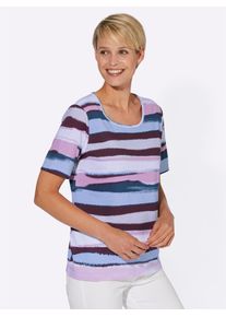 Classic Basics Damen Kurzarmshirt "Shirt", bunt, Gr. 56, gemustert, gestreift, 100% Baumwolle, Shirts