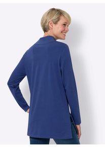 Classic Basics Damen Longshirt "Longshirt", blau, Gr. 52, unifarben, 100% Baumwolle, Shirts
