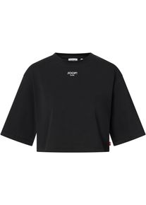 JOOP! JOOP JEANS Damen Rundhalsshirt "Taky", schwarz, modisch, Gr. XL, unifarben, Single Jersey, Obermaterial: 100% Baumwolle, Shirts, in Cropped-Länge