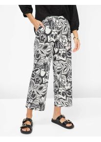 Brax Damen Culotte "Style MAINE S", schwarz, Gr. 23, 67% Leinen, 30% Baumwolle, 3% Elasthan, Hosen