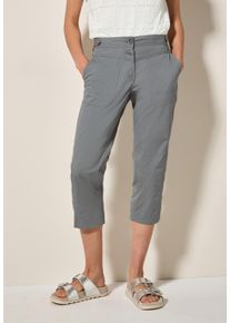 Cecil Damen 3/4-Hoseobelisk grau, casual, Gr. 30, unifarben, Web, 98% Baumwolle, 2% Elasthan, Hosen, aus Baumwolle mit Stretchanteil
