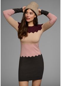 Laura Scott Damen Strickkleid, bunt, feminin, Gr. 48, colorblocking, Strick, Obermaterial: 50% Viskose, 28% Polyester, 22% Polyamid, Kleider, kurzes