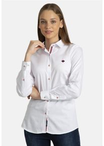 Damen Klassische Bluse "Macenta", weiß, casual, Gr. XL, SIR RAYMOND TAILOR, gestreift, 3% Elasthan, 97% Baumwolle, Blusen, in klassischem Design