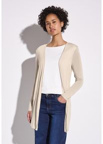 Street One Damen Cardiganmoonstone sand, casual, Gr. 44, unifarben, Stoff, 91% Viskose, 9% Elasthan, Strickjacken, aus softem Materialmix