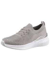Ara Damen Slip-On Sneaker "MAYA", Gr. 36, beige, Textil, sportlich, Schuhe, Schnürschuh, Slipper in Strickoptik, H-Weite