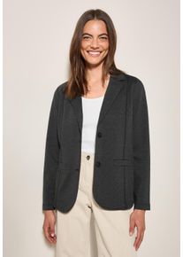 Cecil Damen Kurzblazer, schwarz, casual, Gr. XL, unifarben, Stoff, Jersey, 84% Polyester, 13% Viskose, 3% Elasthan, Blazer, mit Reverskragen