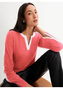 Inspirationen Damen Langarmshirt "Shirt", orange, Gr. 40, unifarben, gemustert, 95% Polyester, 5% Elasthan, Shirts