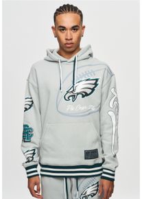 Recovered Herren Kapuzensweatshirt "NFL Eagles Fly", grau, casual, Gr. M, bedruckt, 100% Baumwolle, Sweatshirts, für alle Philadelphia Eagles-Fans