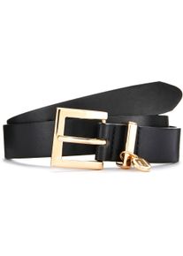 Lascana Damen Hüftgürtel "Hosengürtel", schwarz, Basic,casual,elegant,klassisch, Gr. 80, unifarben, Lederimitat, Gürtel, mit Schnalle und kleiner