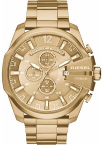 Diesel Herren Chronograph "MEGA CHIEF", gold, Armbanduhren, Quarzuhr, Armbanduhr, Herrenuhr, Stoppfunktion, Edelstahlarmband