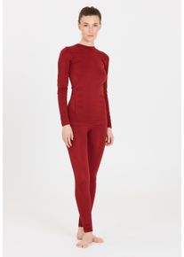 WHISTLER Damen Funktionsshirt "Mall", rot, sportlich, Gr. L, unifarben, 92% Polyamid, 8% Elasthan, Shirts, mit Langarmshirt und Tights