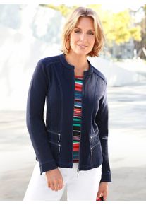Casual Looks Damen Shirtjacke "Shirtjacke", blau, Gr. 38, unifarben, 100% Baumwolle, Shirts