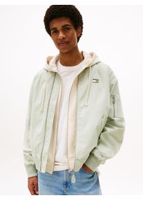 Tommy Jeans Herren Bomberjacke "TJM COTTON BOMBER JACKET", grün, casual, Gr. XL, unifarben, Web, Obermaterial: 85% Baumwolle, 15% Polyamid. Futter: