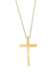 Adelia´s ADELIA ́S Damen Kette mit Anhänger "Neuheit 2025 - Unisex Edelstahl Halskette mit Anhänger Kreuz", unbekannt, Edelstahlgold, kreuz, Edelstahl,