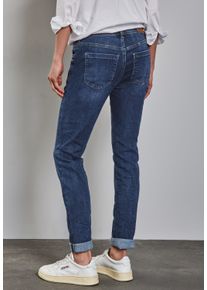 Street One Damen Comfort-fit-Jeansdunkelblau wash, casual, Gr. 31, unifarben, Jeans, 78% Baumwolle, 21% Polyester, 1% Elasthan, Jeans, Middle Waist