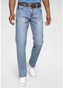 Bruno Banani Herren Straight-Jeans "Hutch", blau, modisch, Gr. 33, Denim/Jeans, Obermaterial: 98% Baumwolle, 2% Elasthan, Jeans, gerade Beinform,