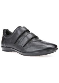 Geox Herren Klettschuh, Gr. 43, schwarz, Leder, Textil, elegant, Schuhe, Business Schuh, Sneaker in eleganter Form