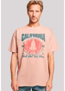 F4NT4STIC Herren T-Shirt "California skull summer vibes", gelb, casual, Gr. XS, Obermaterial: 100% Baumwolle, Shirts, Premium Qualität