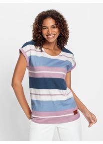 Casual Looks Damen Print-Shirt "Print-Shirt", bunt, Gr. 38, gemustert, gestreift, 100% Baumwolle, Shirts