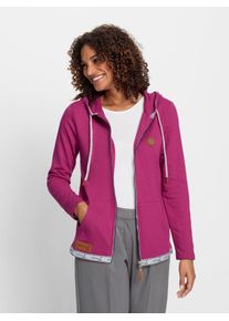 Casual Looks Damen Shirtjacke "Sweatjacke", pink, Gr. 36, unifarben, 50% Baumwolle, 50% Polyester, Shirts