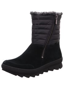 Legero Damen Snowboots "Winterstiefel NOVARA", Gr. 42, schwarz, Veloursleder, Textil, sportlich, Schuhe, mit wasserdichter Gore-Tex-Membrane