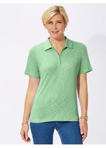Casual Looks Damen Poloshirt "Shirt", grün, Gr. 38, meliert, 50% Baumwolle, 45% Polyester, 5% Viskose, Shirts