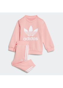 Kinder Jogginganzug "CREW SET", pink, sportlich, Gr. 104, adidas originals, Obermaterial: 70% Baumwolle, 30% Polyester, Sportanzüge
