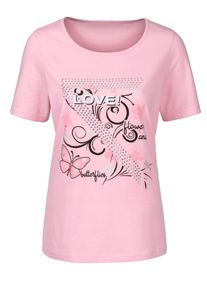 Classic Basics Damen T-Shirt "Shirt", rosa, Gr. 40, gemustert, mehrfarbig, bedruckt, 100% Baumwolle, Shirts