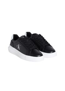 Damen Plateausneaker "CHUNKY CUPSOLE MONO LTH WN", Calvin Klein Jeans, Gr. 40, schwarz-weiß, Leder, unifarben mit Farbeinsatz, sportlich, Schuhe,
