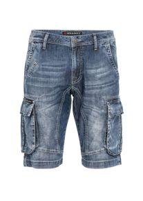 Cipo & Baxx CIPO & BAXX Herren Jeansbermudas "Bermuda & Short", blau, Basic, Gr. 30, unifarben, 100% Baumwolle, Jeans, aus reiner Baumwolle