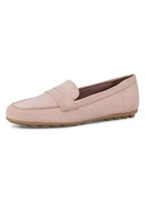 Tamaris Damen Mokassin, Gr. 39, rosa, Veloursleder, casual, Schuhe, Slipper, Business Schuh, Schlupfschuh mit Touch-IT Ausstattung