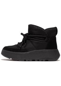 fitflop Damen Winterboots "F-MODE", Gr. 37, schwarz, Polyester, Leder, unifarben, casual, Schuhe, Snowboots, Schlupfboots mit Plateau