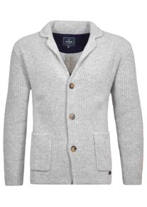 Ragman Herren Strickfleecejacke, grau, Gr. XXXL, 70% Wolle 30% Nylon, Jacken