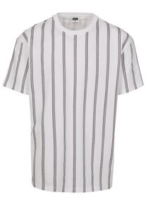 Urban Classics Herren T-Shirt "Urban Classics Herren Heavy Oversized AOP Stripe Tee", blau, casual, Gr. M, gestreift, 100% Baumwolle, Shirts