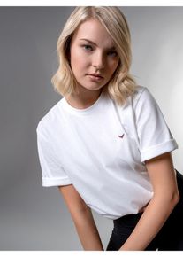 TRIGEMA Damen T-Shirt "TRIGEMA Classic Tee", weiß, Basic, Gr. S, 100% Baumwolle, Shirts