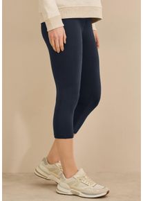 Cecil Damen Leggings, blau, casual, Gr. XS, unifarben, Web, 95% Baumwolle, 5% Elasthan, Hosen, aus Baumwolle mit Stretchanteil