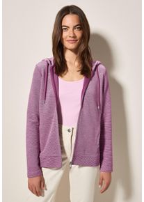 Cecil Damen Cardigananemone pink, casual, Gr. M, unifarben, Web, 73% Baumwolle, 19% Polyester, 7% Viskose, 1% Elasthan, Strickjacken, im soften