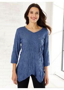 Classic Basics Damen 3/4-Arm-Shirt "Shirt", blau, Gr. 56, meliert, 50% Baumwolle, 50% Polyester, Shirts