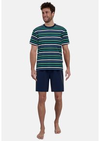 Götzburg GÖTZBURG Herren Shorty "Bray", Gr. 58grün, mittel, ringel, Single Jersey, Obermaterial: 60% Baumwolle, 40% Polyester, unifarben, gestreift, casual,