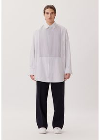 Herren Businesshemd "Studio", blau, Gr. L, STUDIO SEIDENSTICKER, gestreift, 100% Baumwolle, Hemden, Oversized Langarm Kentkragen Streifen