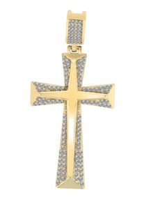 Adelia´s ADELIA ́S Damen Ketten-Anhänger "Neuheit 2025 - modischer Kreuz Anhänger aus Edelstahl", Edelstahl, gold, Edelstahl, Schmuckanhänger