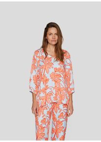 Rabe Damen Klassische Bluse "Bluse", orange, feminin, Gr. 50, gemustert, 100%Viskose, Blusen