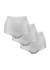 MY BASIC Damen Slip, Gr. M, weiß, Obermaterial: 95% Baumwolle, 5% Elasthan, unifarben, Unterhosen, Full brief cotton